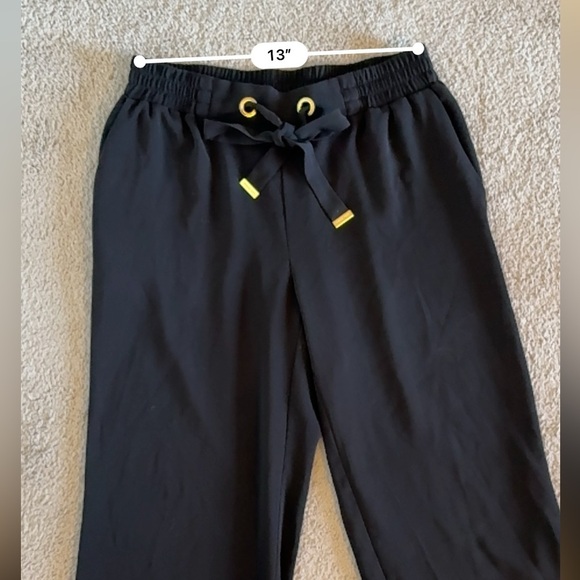 Michael Kors Women's Black Wide Leg Palazzo Pants Elastic Drawstring Waist Sz S - Picture 6 of 12